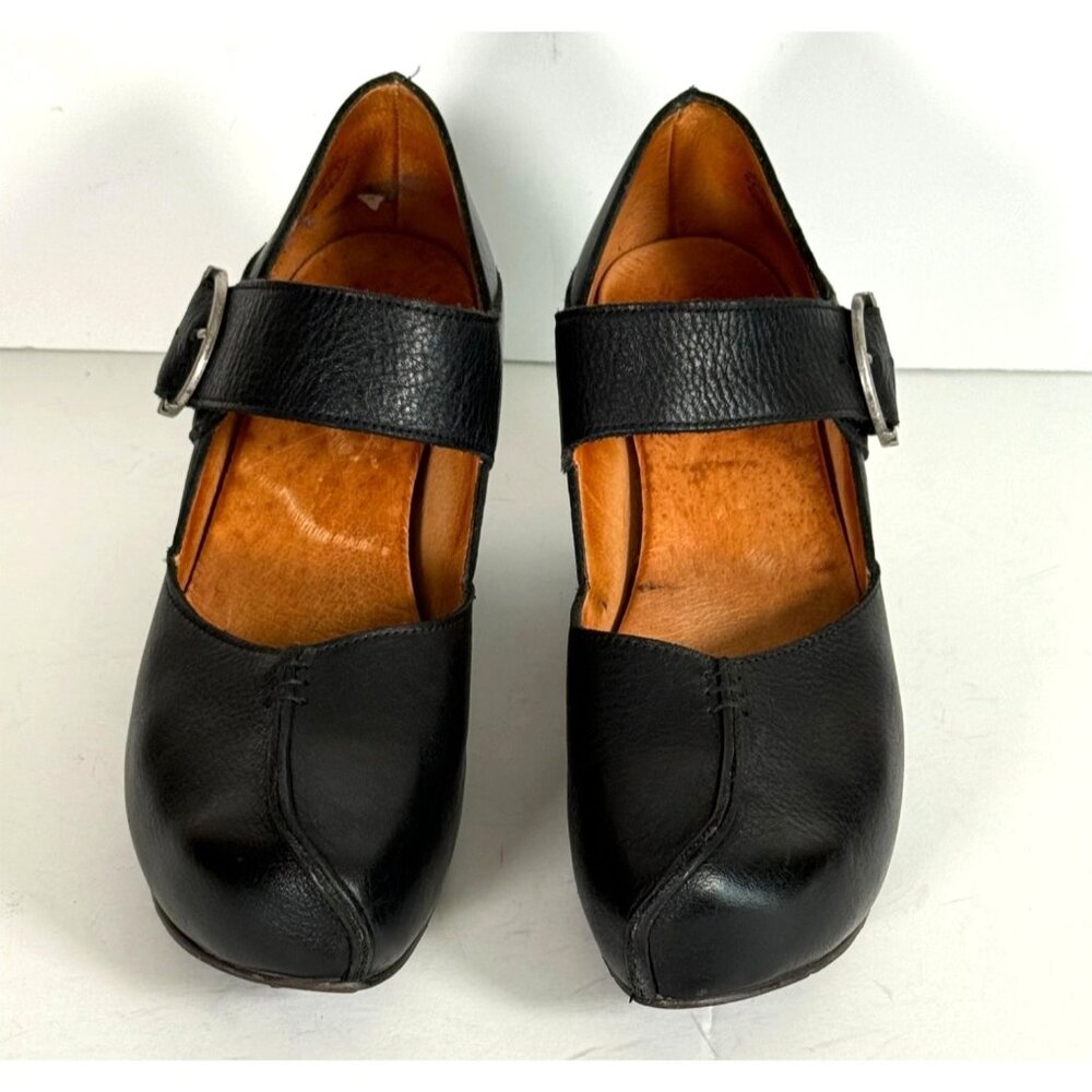 John Fluevog Leather Prepare Leader Platform Mary Jane Heels Black - Picture 5 of 12